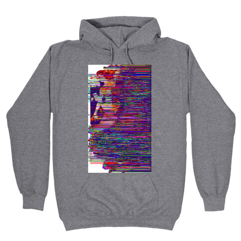 Glitch Art Pinup Hooded Sweatshirt