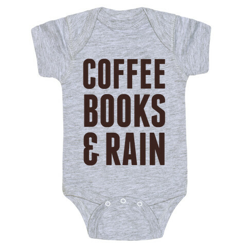 Coffee Books & Rain Baby One-Piece