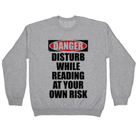 Disturb While Reading At Your Own Risk Pullover