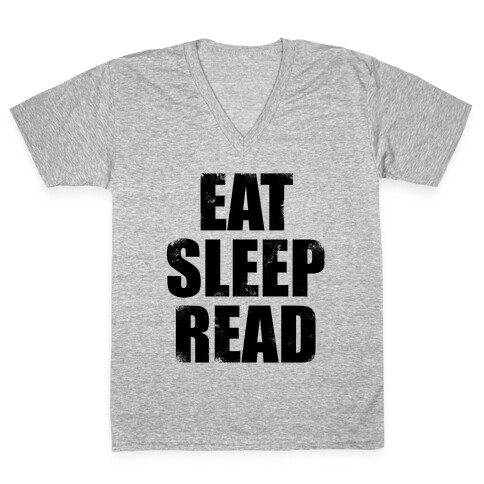 Eat Sleep Read V-Neck Tee Shirt