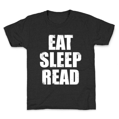 Eat Sleep Read (White Ink) Kids T-Shirt