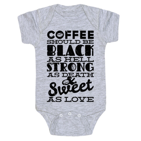 Coffee Should be Black Baby One-Piece