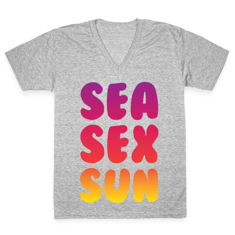 Sea Sex Sun V-Neck Tee Shirt