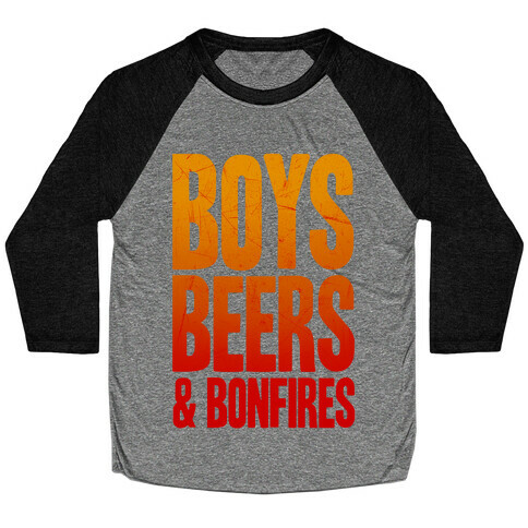 Boys, Beers & Bonfires Baseball Tee