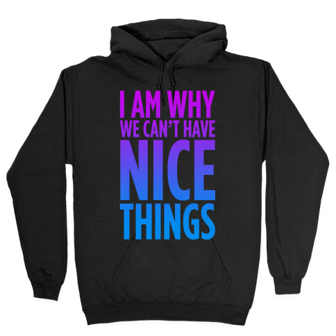 I am Why We Can't Have Nice Things Hooded Sweatshirt
