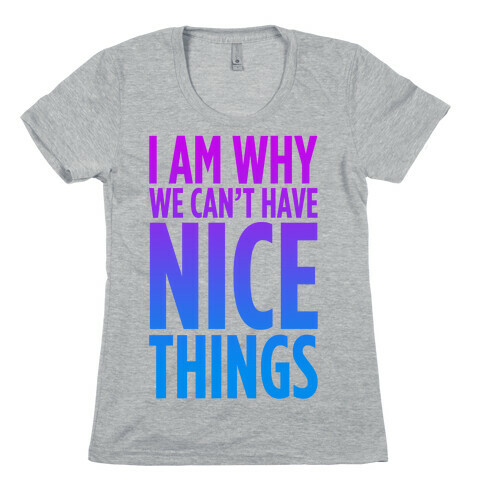 I am Why We Can't Have Nice Things Womens T-Shirt