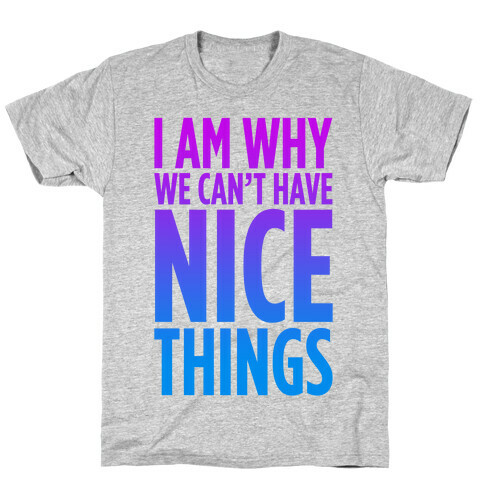 I am Why We Can't Have Nice Things T-Shirt