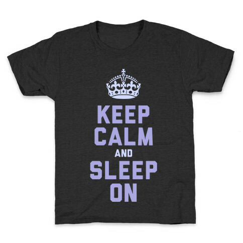 Keep Calm and Sleep On (Purple) Kids T-Shirt
