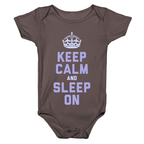 Keep Calm and Sleep On (Purple) Baby One-Piece