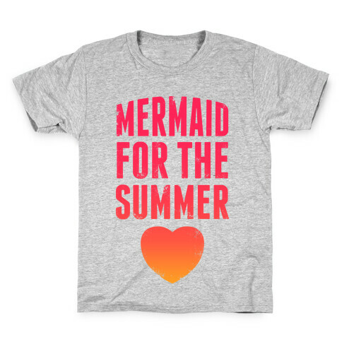 Mermaid For The Summer (Pink) Kids T-Shirt