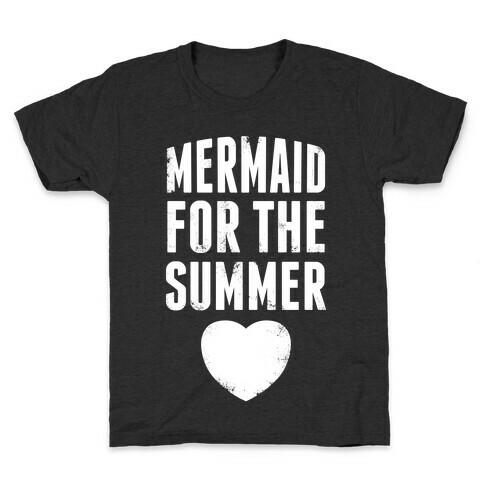 Mermaid for the Summer (White Ink) Kids T-Shirt
