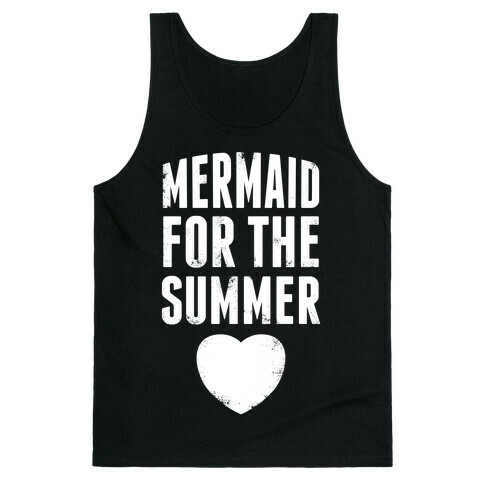 Mermaid for the Summer (White Ink) Tank Top