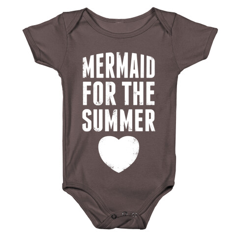 Mermaid for the Summer (White Ink) Baby One-Piece