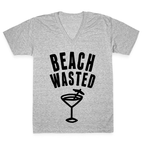 Beach Wasted V-Neck Tee Shirt