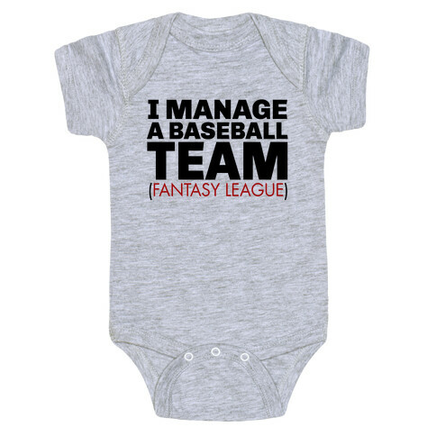 Baseball Manager Baby One-Piece