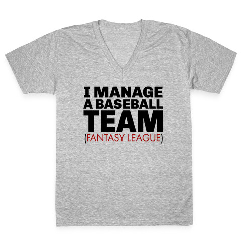 Baseball Manager V-Neck Tee Shirt
