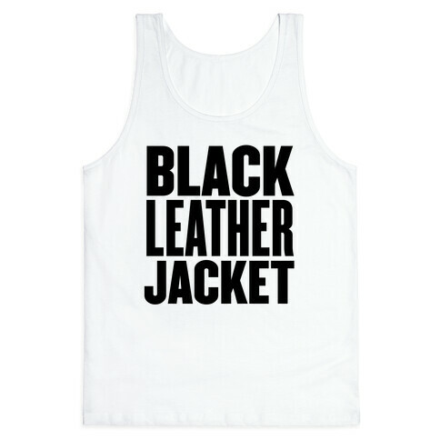 Black Leather Jacket Tank Top