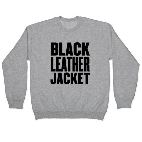 Black Leather Jacket Pullover