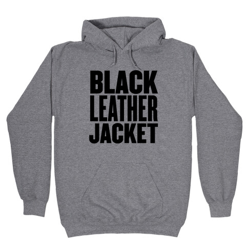 Black Leather Jacket Hooded Sweatshirt