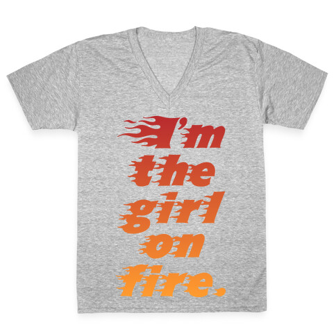 I'm The Girl On Fire V-Neck Tee Shirt