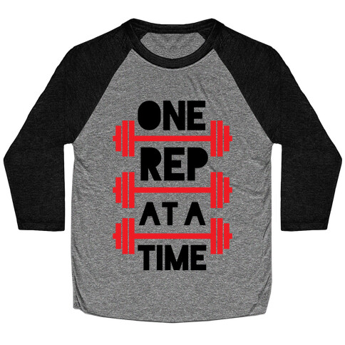 One Rep At A Time Baseball Tee