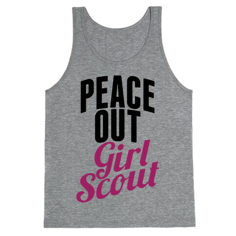 Peace Out, Girl Scout Tank Top