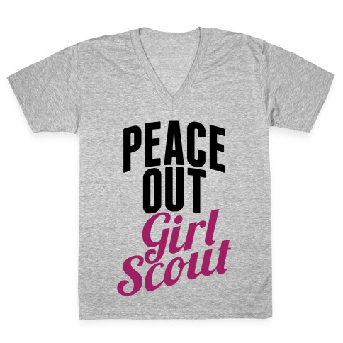 Peace Out, Girl Scout V-Neck Tee Shirt