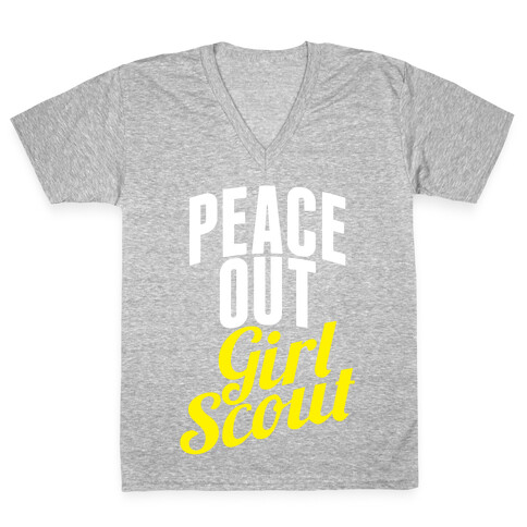 Peace Out, Girl Scout V-Neck Tee Shirt