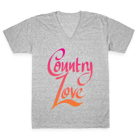 Country Love V-Neck Tee Shirt