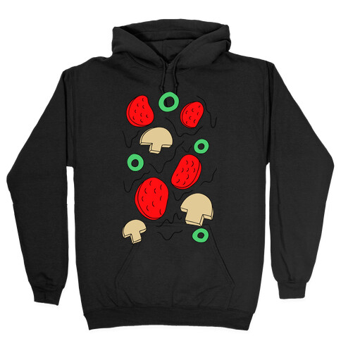 Pizza Toppings Hooded Sweatshirt