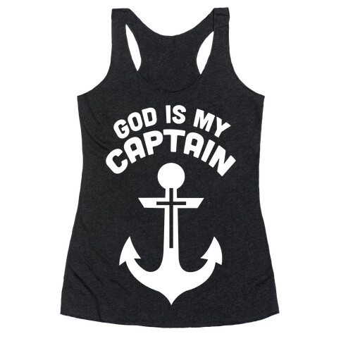 God is My Captain Racerback Tank Top