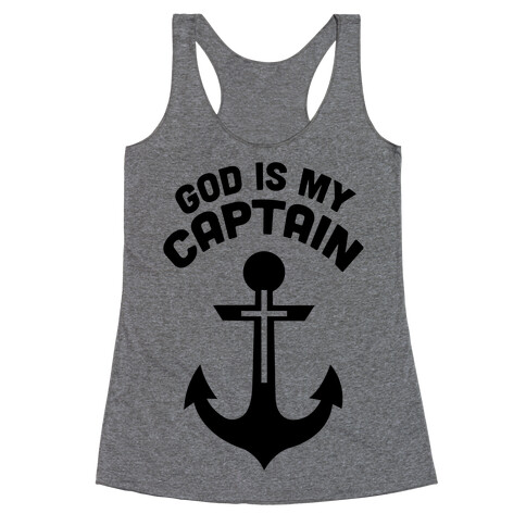 God is My Captain Racerback Tank Top