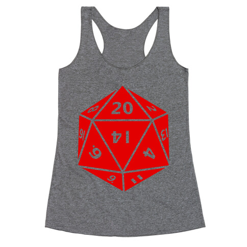 D20 Die Racerback Tank Top