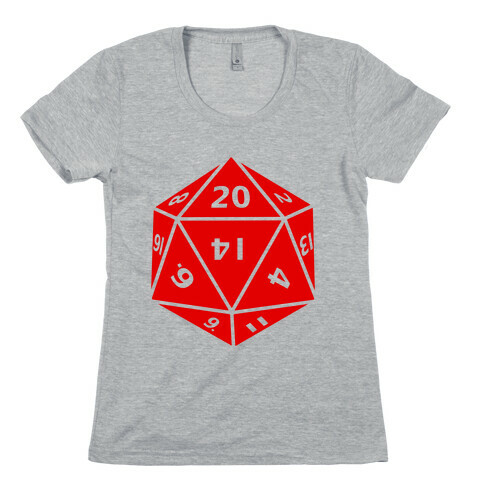 D20 Die Womens T-Shirt