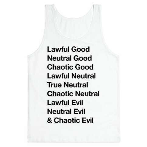 The Alignments (D&D) Tank Top