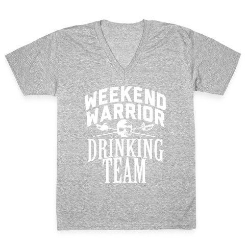 Weekend Warrior Drinking Team V-Neck Tee Shirt