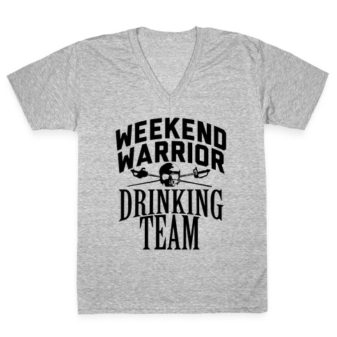 Weekend Warrior Drinking Team V-Neck Tee Shirt