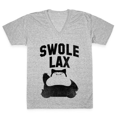 Swole Like Snorlax V-Neck Tee Shirt