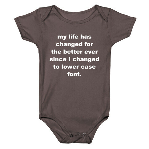 Lower Case Font Baby One-Piece