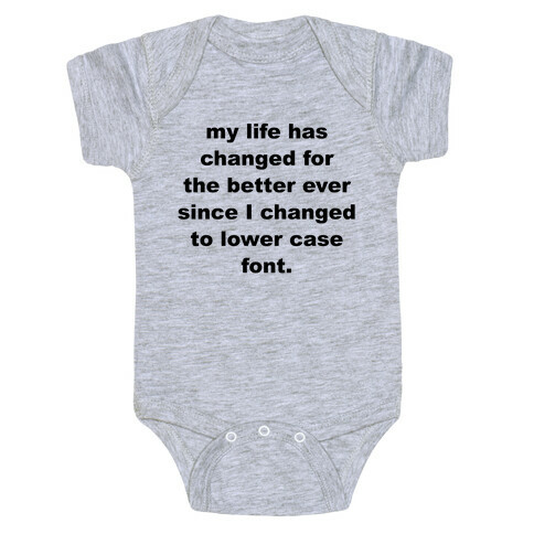 Lower Case Font Baby One-Piece