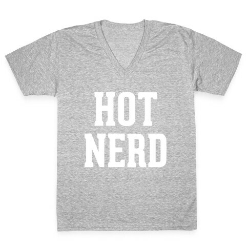 Hot Nerd V-Neck Tee Shirt