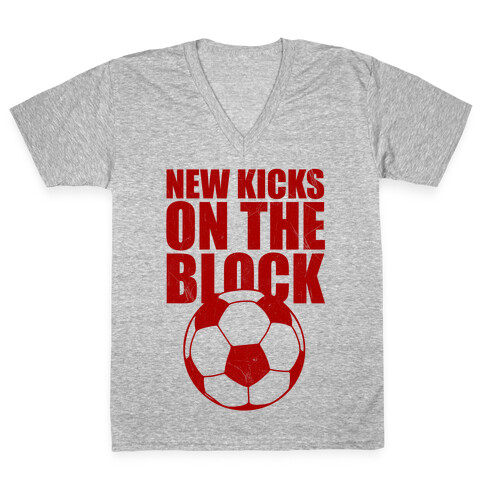 New Kicks On The Block V-Neck Tee Shirt