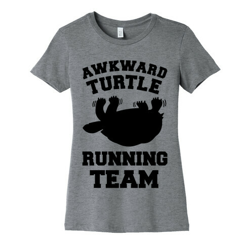 Awkward Turtle Running Team Womens T-Shirt