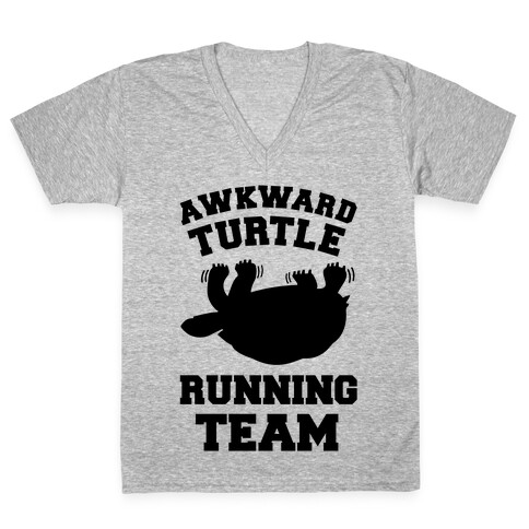Awkward Turtle Running Team V-Neck Tee Shirt