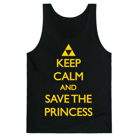 Keep Calm And Save The Princess Tank Top