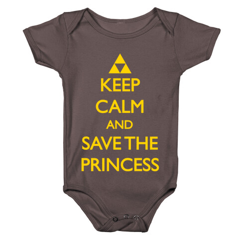 Keep Calm And Save The Princess Baby One-Piece