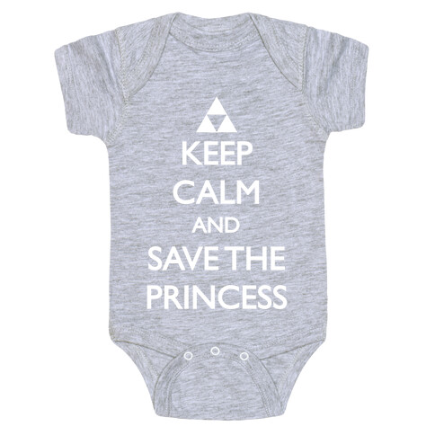 Keep Calm And Save The Princess Baby One-Piece