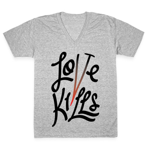 Love Kills V-Neck Tee Shirt