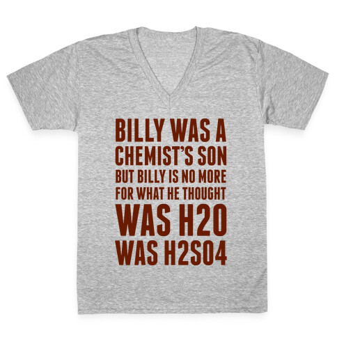 Billy Was A Chemist's Son V-Neck Tee Shirt