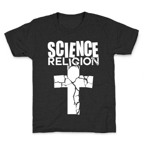 Science Crushes Religion Kids T-Shirt